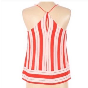 Banana republic orange and white striped tank.